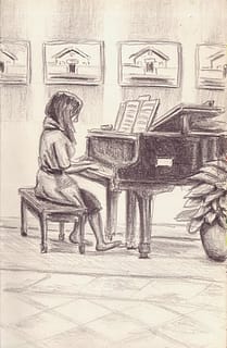 Pianist at Martha Jefferson by Scott DuBar