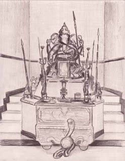 Balinese Ganesha Temple sketch