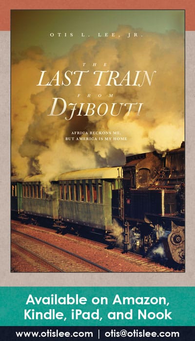 Business card for The Last Train From Djibouti. Graphic design by Scott DuBar.