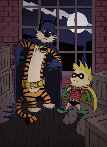 mash-up bat-hobbes and calvin