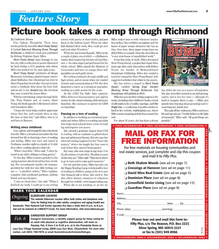 Short Pump Bump featured in Fifty Plus (article)