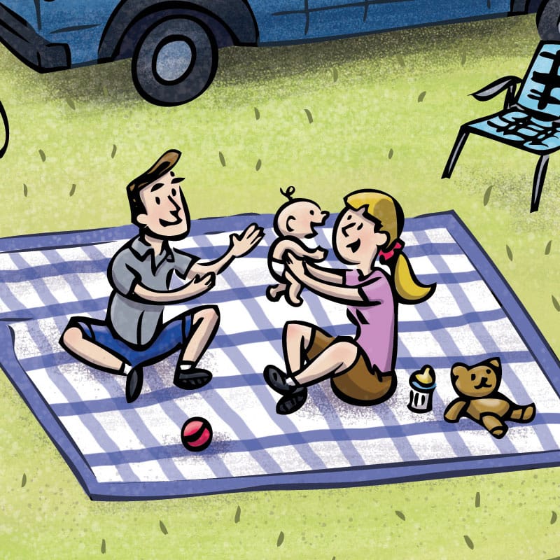 The Camping Compromise by illustrator Scott DuBar