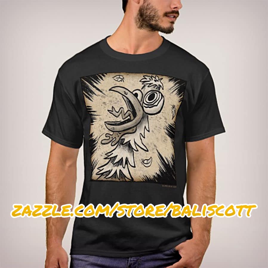 Screaming Chicken t-shirt design by illustrator Scott DuBar.