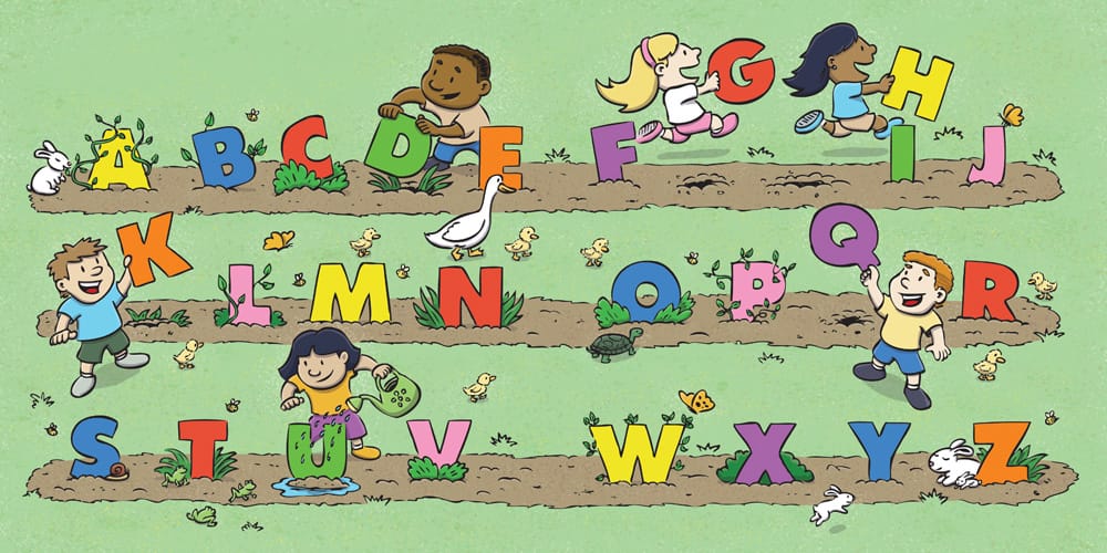Alphabet Garden illustration by Scott DuBar